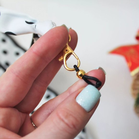 [New] Bohemian Colorful Retro Scarf Glasses Mask Chain Polka Dots or Heart Love - Picture 7 of 11